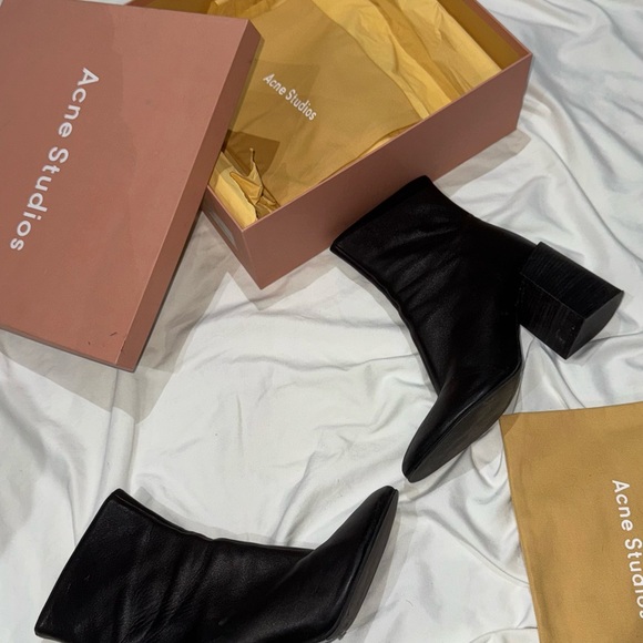 Metal Plate Logo Acne Saul Boots - Picture 1 of 2